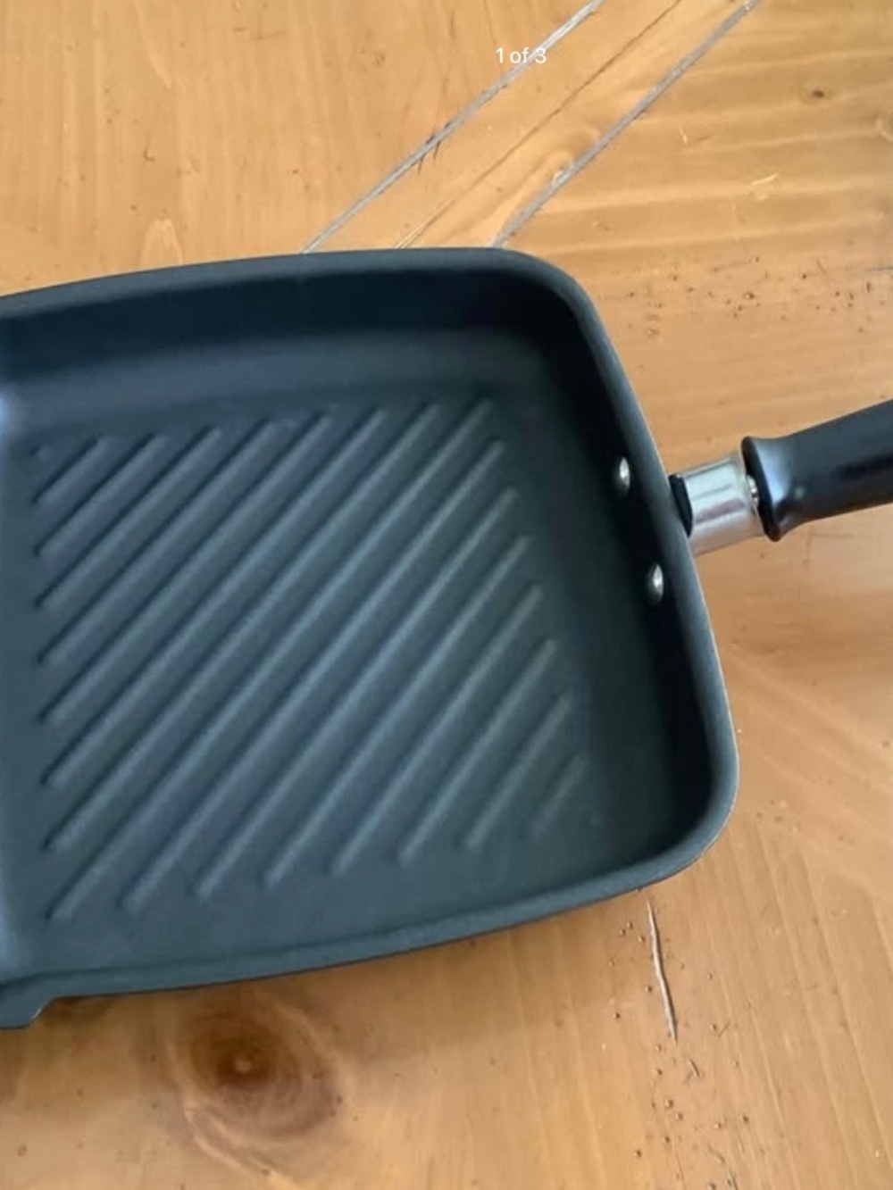 Square Non-Stick Grill Frying Pan with Removable Handle NWOT